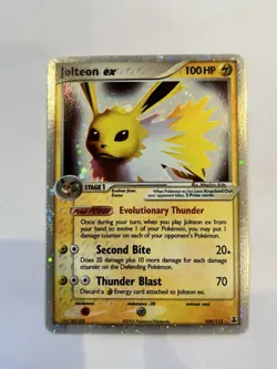 Jolteon EX 109/113 Ultra Rare EX Delta Species Lightly Played Pokemon Card - Image 1