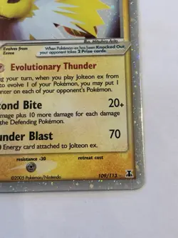 Jolteon EX 109/113 Ultra Rare EX Delta Species Lightly Played Pokemon Card - Image 5