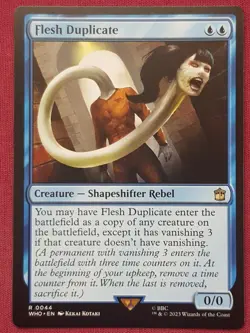 Magic The Gathering UNIVERSES BEYOND DOCTOR WHO FLESH DUPLICATE blue card MTG - Image 1