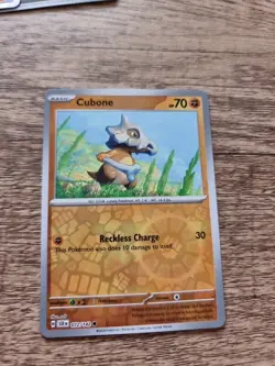 Cubone - 072/142 - Reverse Holo - SV07: Stellar Crown - Pokemon TCG - Image 1