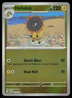 Heliolisk 053/132 Common Mega Evolution Pokemon Reverse Holo Near Mint - Image 1