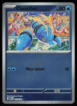 Clauncher 037/132 Common Mega Evolution Pokemon Reverse Holo Near Mint - Image 1