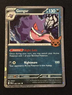 Pokemon TCG 2024 Trick Or Trade Gengar 057/091 Holo - Image 1