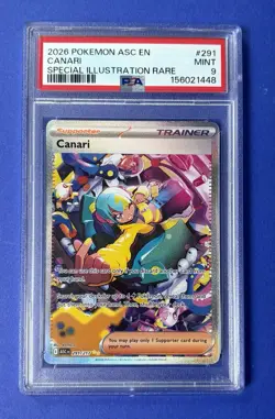 2026 Pokemon ASC EN Canari Special Illustration Rare #291 PSA 9 MINT - Image 1