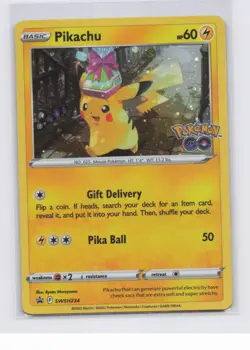 Pikachu SWSH234 Holo Promo Sword & Shield Promo Pokemon TCG NM - Image 1