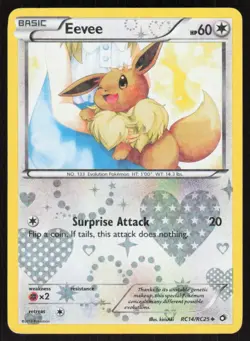 Eevee RC14/RC25 Holo Uncommon Legendary Treasures: Radiant Collection Pokemon LP - Image 1