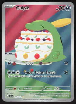 Gulpin 154/142 Illustration Rare Stellar Crown Pokemon Near Mint - Image 1