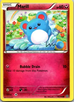 Marill 76/114 Common Steam Siege Pokemon Near Mint - Image 1