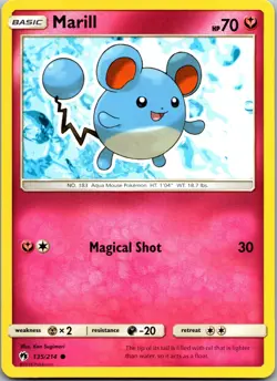 Marill 135/214 Common Lost Thunder Pokemon Near Mint - Image 1