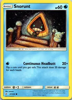 Snorunt 47/236 Common Cosmic Eclipse Pokemon Near Mint - Image 1