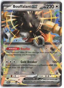 Bouffalant ex 077/086 Double Rare White Flare Pokemon NM - Image 1