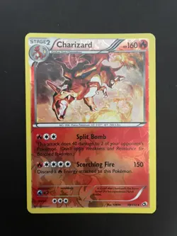 Pokemon TCG Charizard 19/113 Legendary Treasures, Black & White Reverse Holo - Image 1