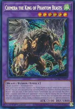 Yugioh! LP Chimera the King of Phantom Beasts - MP24-EN095 - Prismatic Secret Ra - Image 1