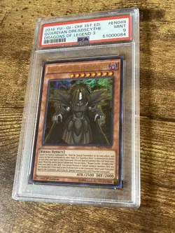 2016 Yu-Gi-Oh Guardian Dreadscythe DRL3-EN049 1st Edition Ultra Rare PSA 9 - Image 1