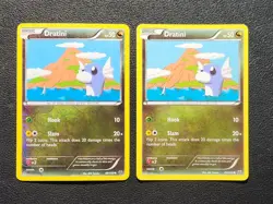 2x Dratini 49/108 (1 reverse holo NM, 1 regular LP) Pokemon card Roaring Skies - Image 1