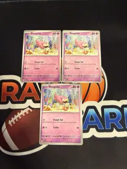 3x Slowpoke 57/142 Common Stellar Crown Pokemon cards - Image 1