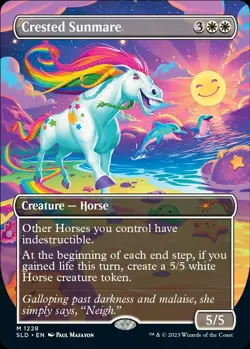 Crested Sunmare (Borderless) [Secret Lair Drop Series] MTG Near Mint Foil - Image 1