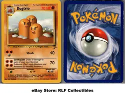 2000 Pokemon, Base Set 2, #23/130 Dugtrio, Rare (b) - Image 1