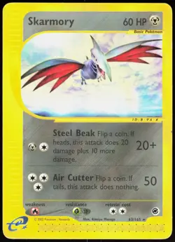 Expedition Base Set Skarmory 63/165 Rare Pokemon HP - Image 1