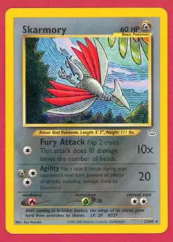 Skarmory 23/64 Rare Neo Revelation Pokemon Unlimited Moderately Played - Image 1