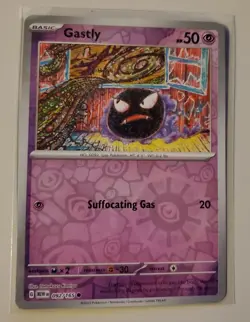 Gastly - 092/165 - Reverse Holo - Scarlet and Violet 151 Pokemon TCG - Image 1