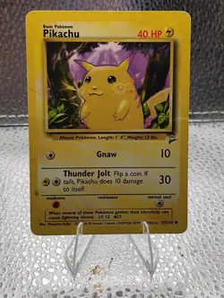 Pikachu 087/130 Base Set 2 Regular DMG Pokemon TCG WOTC - Image 1