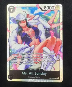 One Piece The Azure Sea's Seven Ms. All Sunday OP14-084 SR Foil NM - Image 1