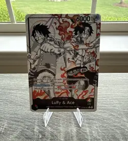 ST30-001 Luffy & Ace (Parallel) ENGLISH One Piece TCG ⭐PSA 10 WORTHY⭐ - Image 1