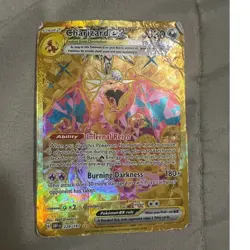 Pokemon Charizard ex 228/197 Obsidian Flames Hyper Rare Gold Tera Darkness Card - Image 2
