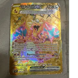 Pokemon Charizard ex 228/197 Obsidian Flames Hyper Rare Gold Tera Darkness Card - Image 5