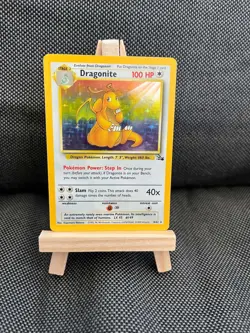 Dragonite Holo 4/62 Pokemon Card Fossil Collection Good Condition - Image 1