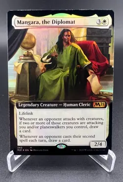 Mangara, the Diplomat (Extended Art, Foil, #343, NM) Core Set 2021 (M21), MTG - Image 1