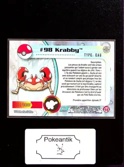 Carte Pokemon Topps #98 Krabby - Image 2