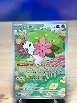 Destined Rivals Shaymin 185/182 Illustration Rare Pokemon NM/M - Image 1
