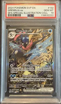 2024 POKEMON SVP EN-SV BLACK STAR PROMO #132 GRENINJA EX PSA 10 - Image 1