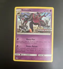 Salazzle SM73 Prerelease Promo Holo SM 110 HP English Pokemon TCG - Image 1