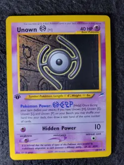 Pokemon - Neo Destiny - Unown [H] 28/105 1st Ed. - Image 1