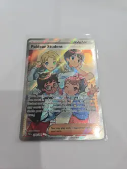 Pokemon Paldean Student 230/091 SV: Paldean Fates Ultra Rare Holo Full Art Trai… - Image 1