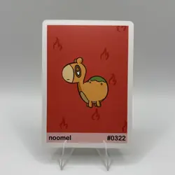 Pookiemoot Gen 3 - Noomel (Numel) #0322 - Pokemon Fan Art Non TCG - Image 1
