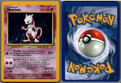 1999 Pokemon, Base Set, #10/102 Mewtwo, Holo Rare (b) - Image 1