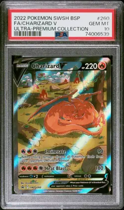 PSA 10 CHARIZARD V 260 | Sword & Shield UPC Full Art Pokemon Card - Image 1