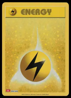 Basic Lightning Energy Holo Trading Card Game Classic 034/034 NM Pokemon - Image 1
