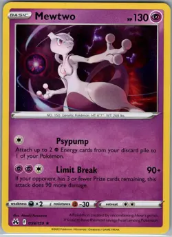 Mewtwo 059/159 Holo SWSH: Crown Zenith - Pokemon Card - NM - Image 1
