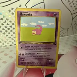 Pokemon TCG Slowpoke 1st Edition Common Card Fossil, 55/62, Regular - Image 1