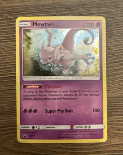 Mewtwo SM77 Holo Rare Holofoil Pokemon TCG Card Sun & Moon Promos MP Swirl! - Image 1