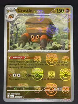 Crustle #052/086 MasterBall Pattern SV: Black Bolt Pokemon Card TCG - Image 1
