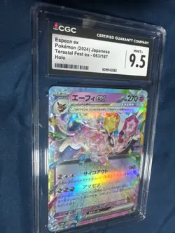 1) CGC 9.5 Espeon ex 063/187 Holo Terastal Festival ex Pokemon Card - Image 2