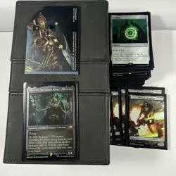 MTG Warhammer 40k Necron Dynasties Commander Deck with Sleeves and Deck Box - Image 1