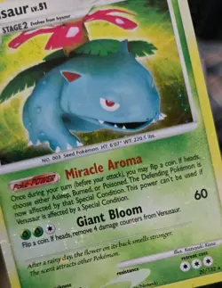 Venusaur 20/132 Rare Beautiful Holo Bleed Pokemon 2007 Secret Wonders NM 2X 🌀 - Image 4