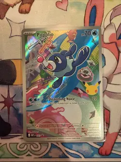 Pokemon TCG Popplio 045 Me: Mega Evolution Black Star Promo Holo MINT/Near Mint - Image 2